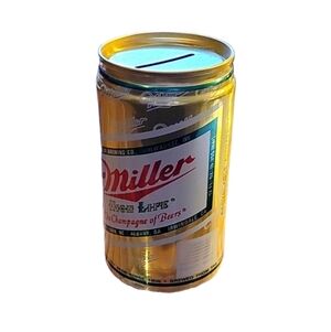 🔥 Vintage Collectible Miller High Life Flat Top Beer Can Coin Bank 12 Oz.